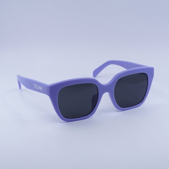 Celine CL40198F 78A Sunglasses Lilac Square Frame, Smoke Lenses main image 5
